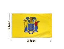 2'x3' New Jersey Nylon Outdoor Flag